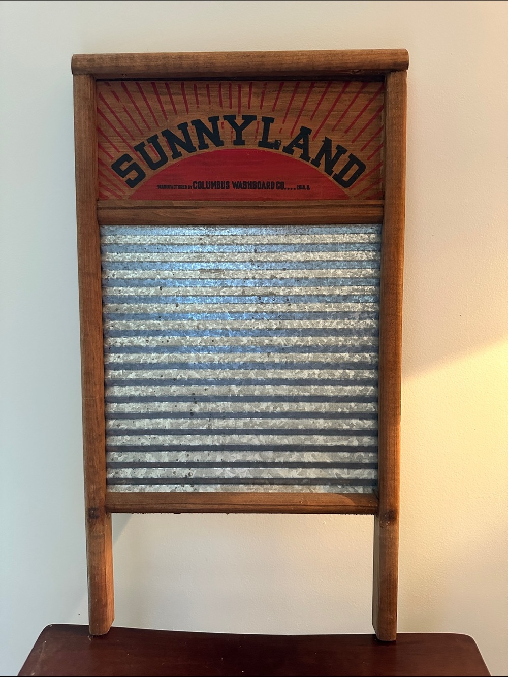 Sunnyland • vintage washboard • Galvanized